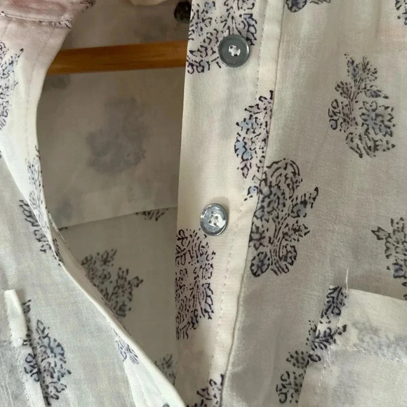 Rebecca Taylor Long Sleeve 3/4 Button Up Blouse - Picture 12 of 15